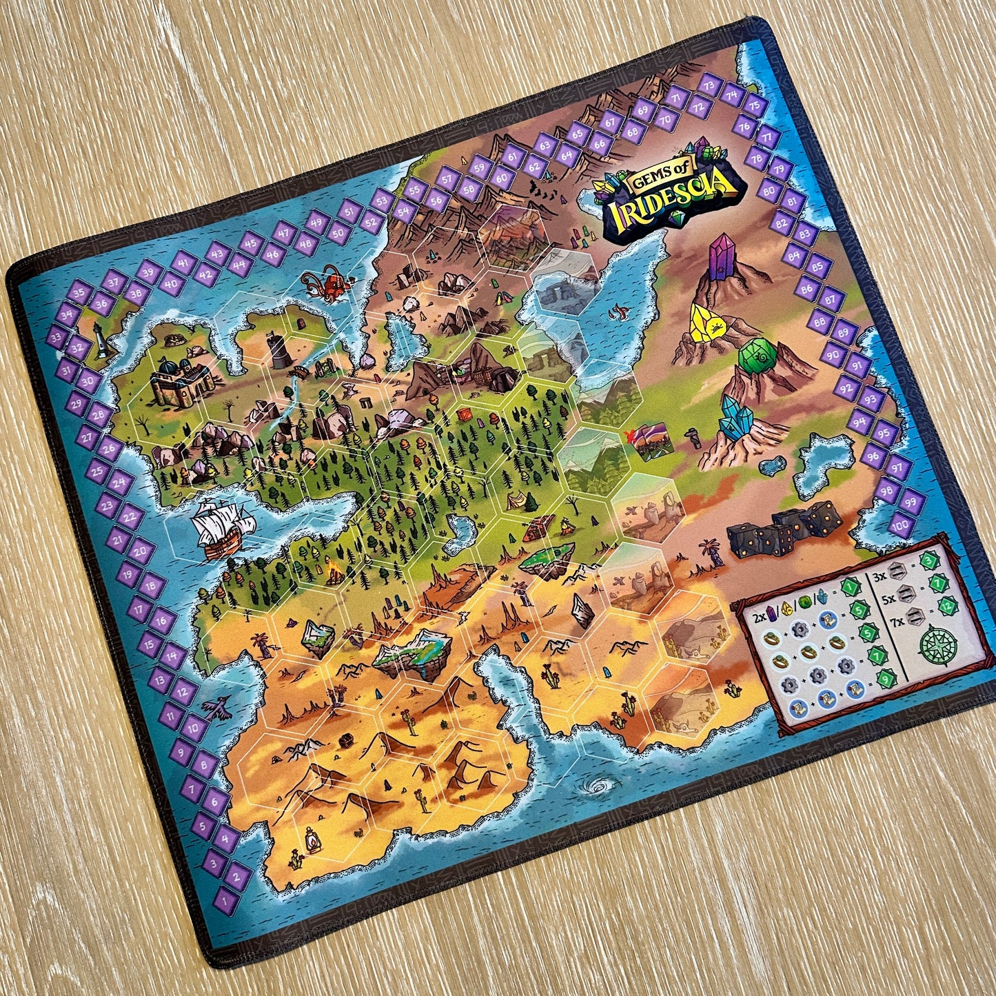 Map of Iridescia Neoprene Game Mat (2mm) - English