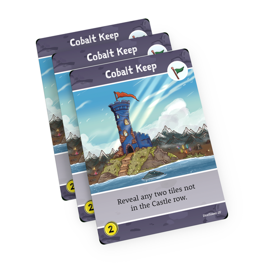 Gems of Iridescia "Cobalt Keep" 2025 The Dice Tower Promo Card